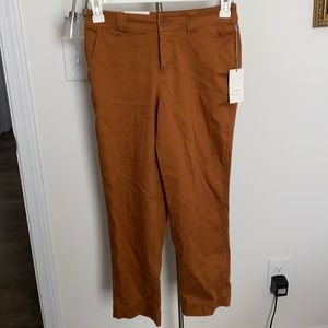 A New Day Rust Color Straight Crop Jeans